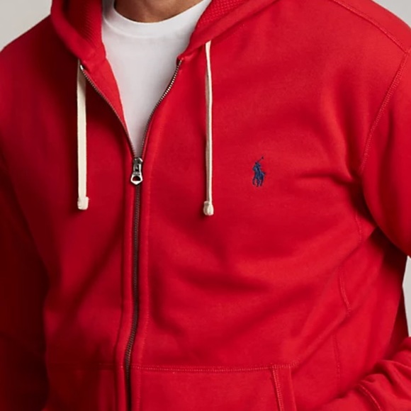 Polo by Ralph Lauren Shirts Polo Ralph Lauren Red Cotton Fleece Zip